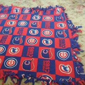 2 sided Chicago cubs fleece blanket